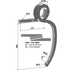Schwergrubberstiel gedreht für Grubber  40x40 LI Nachbau  