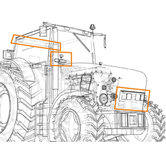 Phare de travail Carré 4 LED 10-30V 27W 4000 lumens 