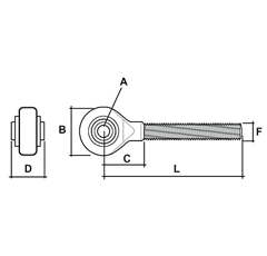 Kugelkopf für Traktor JOHN DEERE AL80676 Nachbau