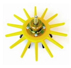 Rotor complet pour bineuse à doigts Ø 290 mm jaune moyenne - KULT