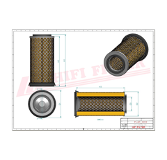 Filtre à air primaire adaptable HIFI FILTER SA16637