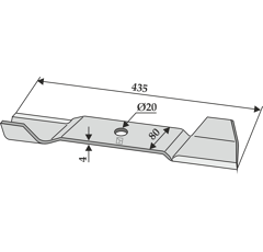 Couteau pour faucheur AS 4966 adaptable - Blacksteel©
