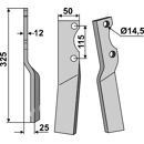 Rotorzinken,  A Links 325 x 50 Howard HOW53L Nachbau