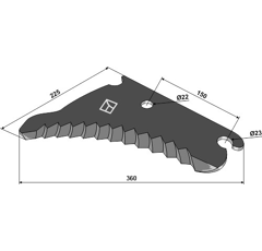 Lame pour presse à balle JOHN DEERE CC131160 adaptable - Blacksteel©