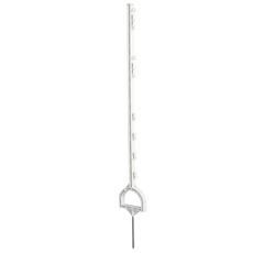 Piquet étrier, 1,15 m, 6 passe-fils, hauteur 0,90 m blanc (vendu par 10) | PATURA