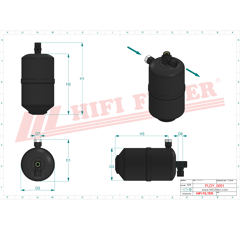 Filtre déshydrateur de climatisation pour machine agricole DYH 90022