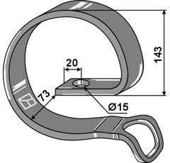 Renfort double spire 143 mm adaptable