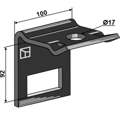 Halter Zinken 92 - 100 mm Nachbau  