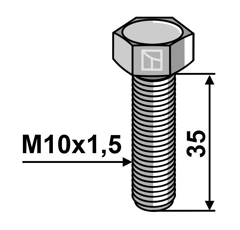 Schraube M10x1,5 x 35 für Mulcher Nachbau  
