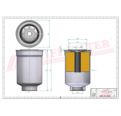 Filtre à gasoil
 adaptable HIFI FILTER SN25275