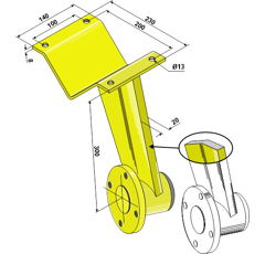 Verstärkter Scheibenhalter vorn – Nachbau  