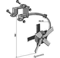Emotteuse à bêches rotatives 5070099 adaptable BlackSteel©