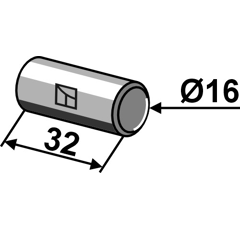 Goupille cylindrique Ø 16 mm adaptable