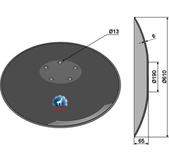 Disque lisse ∅610x6 pour déchaumeur adaptable - Blacksteel©
