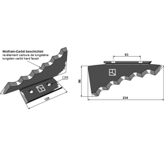 Futtermischmesser für KEENAN 701359 Nachbau