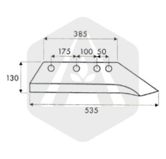Soc charrue HAMM gauche 737338 adaptable