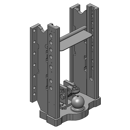 Lagerbock HVLB, Kugel 80W= 330 S32,Fendt Favorit 800 Favorit Vario 900,Farbe AGCO-Grau, Scharmüller