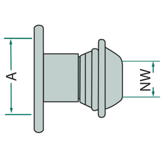 Raccord mâle avec bride Ø 200 mm adaptable