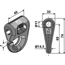 Schäkel 60 x 49 x 11 für Mulcher NOREMAT – Nachbau  