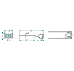 Dent de pick-up pour MENGELE 03-035653 adaptable