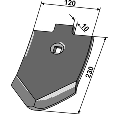 Pointe de soc pour déchaumeur LEMKEN 3374388 adaptable
