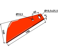 Grattoir pour HOWARD 222053014 adaptable - Blacksteel©