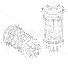 Filtre à gasoil separateur d'eau adaptable HIFI FILTER SN40900