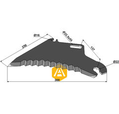 Ladewagenmesser LELY LM02101415 Nachbau