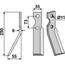Rotorzinken,  A Links 250 x 35 Simon Nachbau