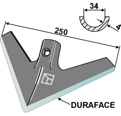 Cœur 250 x 4 mm pour bineuse adaptable | renforcé - BlackSteel©