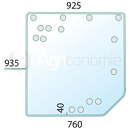 Vitre arrière pour machine agricole RENAULT 7700050257 adaptable