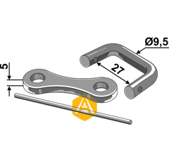 Raccord Ø 9,5 mm pour chaîne à épandeur adaptable