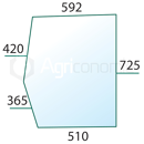 Vitre latérale D/G pour machine agricole SAME 0.9200.214.0 adaptable