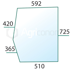 Vitre latérale D/G pour machine agricole SAME 0.9208.214.0 adaptable