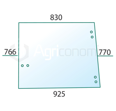 Vitre latérale pour tracteur JOHN DEERE L36601 adaptable