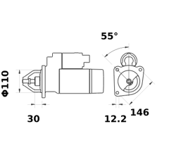 Démarreur MAHLE LETRIKA 12 V - 2,7 kW / MS 313
