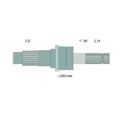 Arbre prise de force pour tracteur FORD 89843942 adaptable