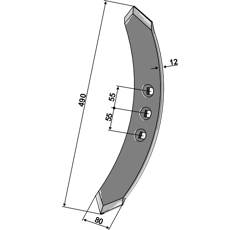 Pointe de soc de cultivateur VÄDERSTAD 444898 - 444898-1 - Blacksteel©