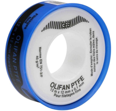 Ruban téflon olifan 12 m blanc - GEB