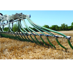 Tuyau aspiration et refoulement pour tonne à lisier PVC  vert spiralé - Bobine de 25m