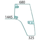 Vitre porte de cabine pour tracteur NEW HOLLAND 650S34621081 adaptable