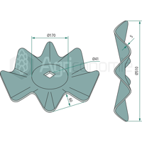 Disque ondulé Ø 510 mm pour rouleau packer adaptable