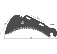 Couteau pour mélangeuse MENGELE 01-124096 adaptable- BlackSteel©