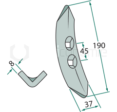 Soc pour déchaumeur VADERSTAD 421488 adaptable 