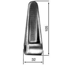 Charnière légère Ø 13 mm adaptable