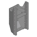 Lagerbock HVLB,W= 325 JSV, S26, kurz,Steyr 9100 Schwarz      