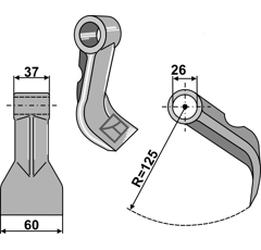 Marteau pour broyeur TWOSE 7390276 adaptable