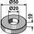 Scheibe 50x10x20 für Häcksler BOMFORD – Nachbau  