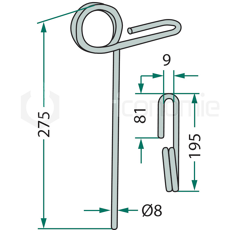 Peigne pour semoir KUHN FKX0385C adaptable