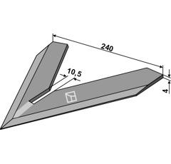 Cœur 240 x 4 mm pour bineuse STEKETEE 405724 adaptable - BlackSteel©